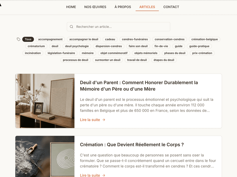 Site Web - Memoria Artis 2