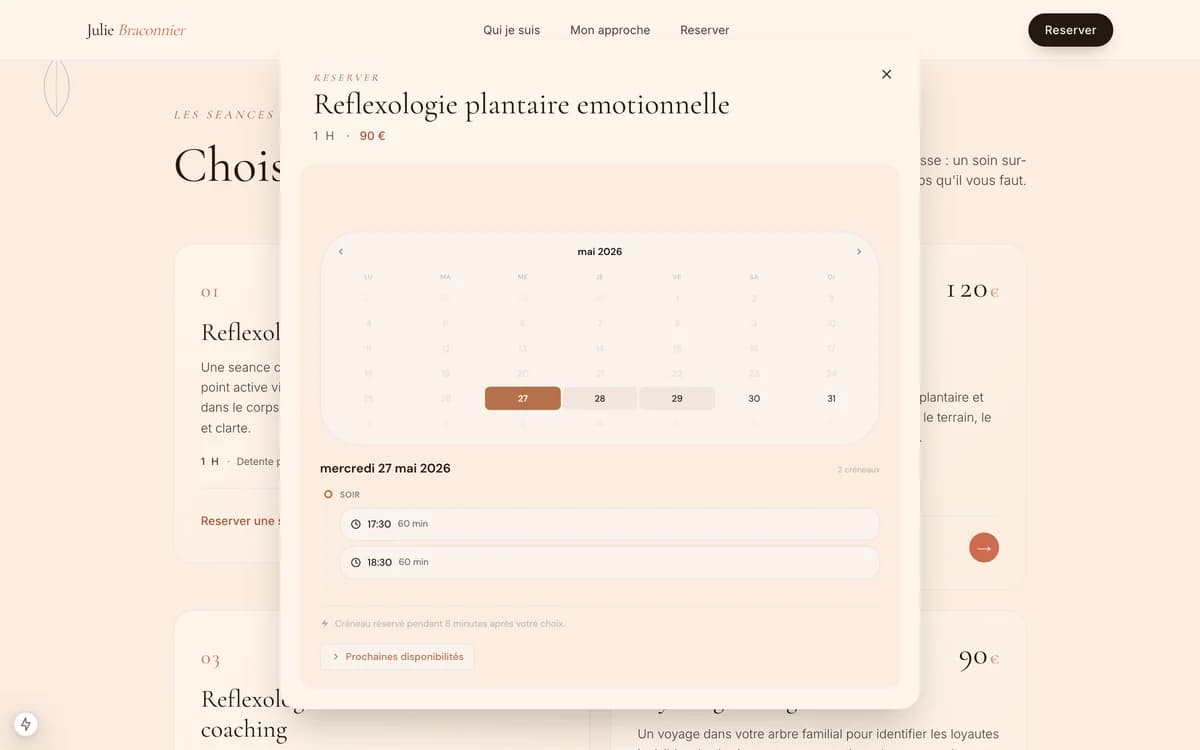 6 modal booking