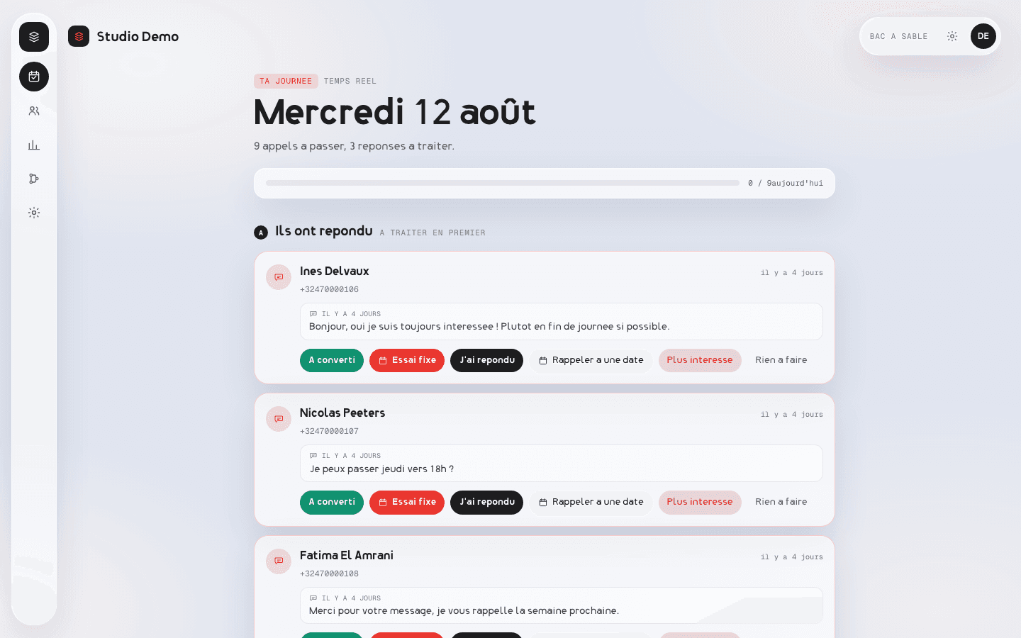 Relance 01 today