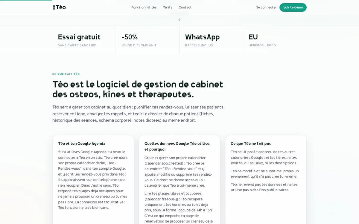 Teo 02 features