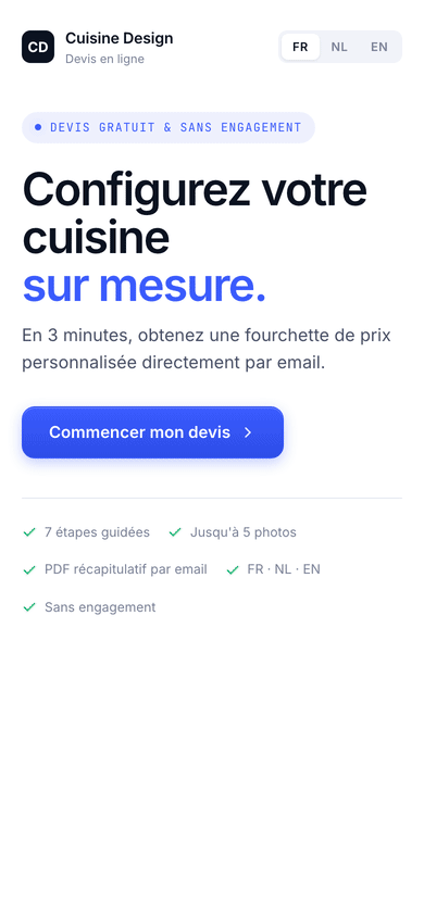 Cuisine devis mobile