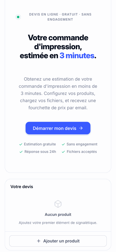 Parcours client mobile