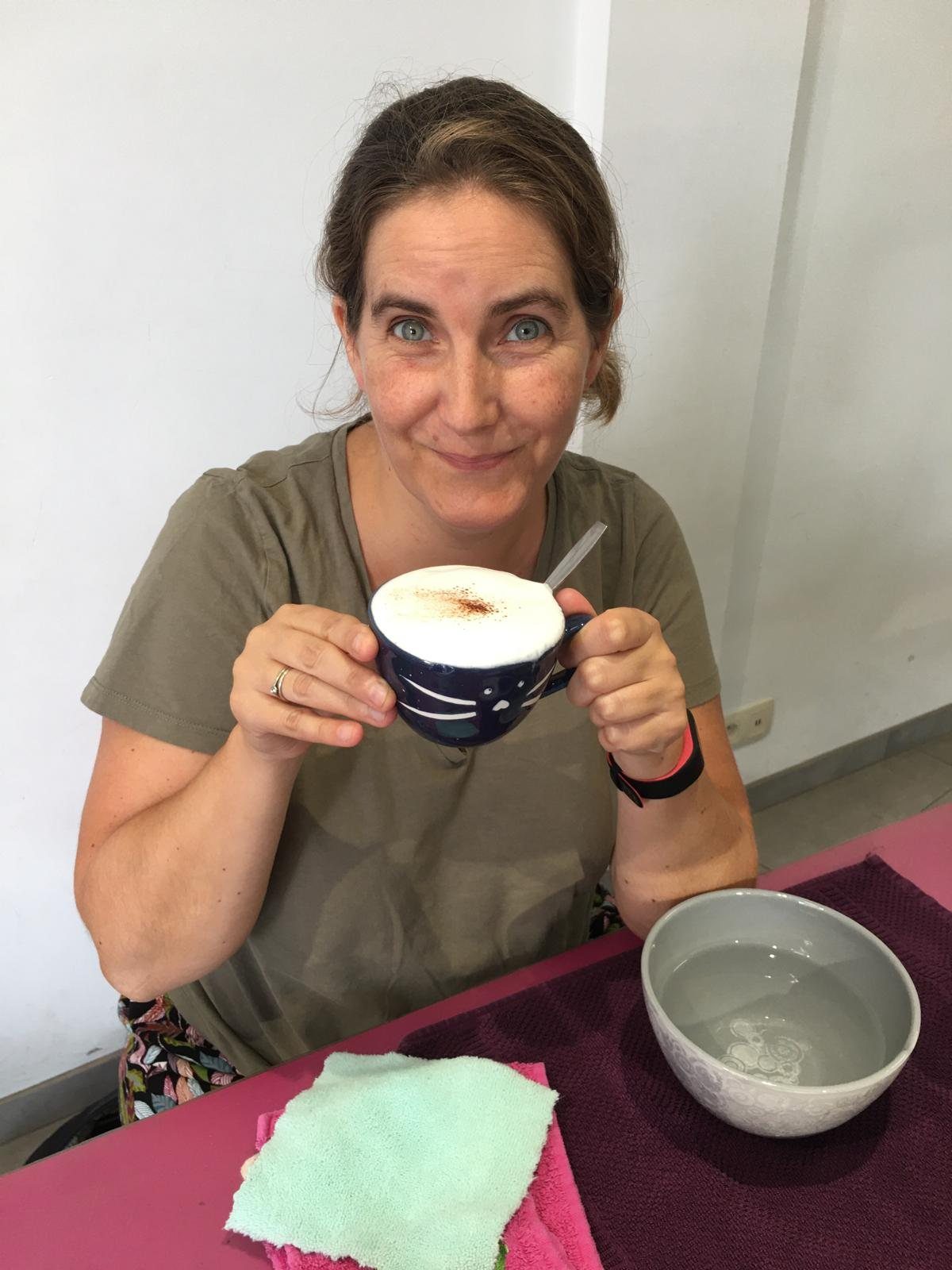 Une pause cappuccino pendant l’atelier